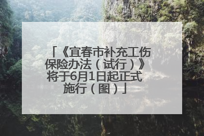 《宜春市补充工伤保险办法（试行）》将于6月1日起正式施行（图）