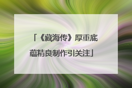 《藏海传》厚重底蕴精良制作引关注