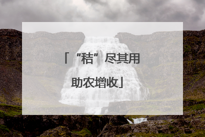 “秸”尽其用 助农增收