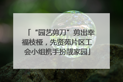 “园艺剪刀”剪出幸福枝桠，先贤苑片区工会小组携手扮靓家园