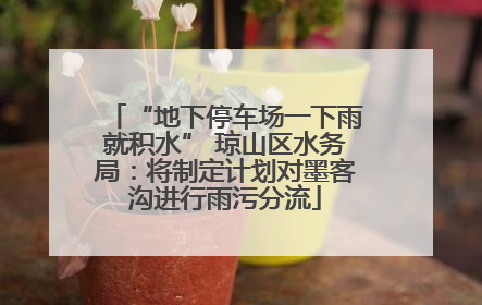 “地下停车场一下雨就积水” 琼山区水务局：将制定计划对墨客沟进行雨污分流