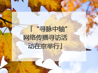 “寻脉中轴”网络传播寻访活动在京举行