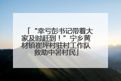 “幸亏彭书记带着大家及时赶到！”宁乡黄材镇崔坪村驻村工作队救助中暑村民