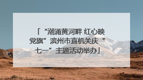 “潮涌黄河畔 红心映党旗”滨州市直机关庆“七一”主题活动举办