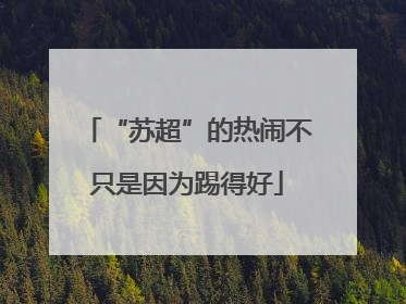 “苏超”的热闹不只是因为踢得好