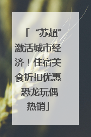 “苏超”激活城市经济！住宿美食折扣优惠 恐龙玩偶热销