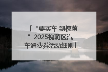 “要买车 到槐荫”2025槐荫区汽车消费券活动细则