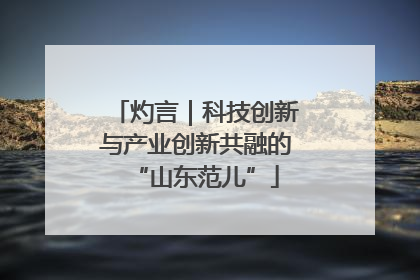 灼言｜科技创新与产业创新共融的“山东范儿”