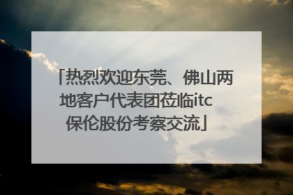 热烈欢迎东莞、佛山两地客户代表团莅临itc保伦股份考察交流