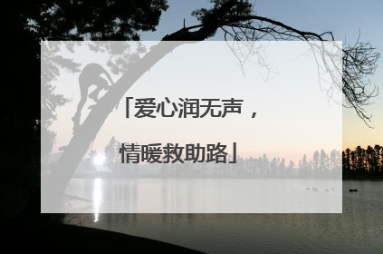 爱心润无声，情暖救助路