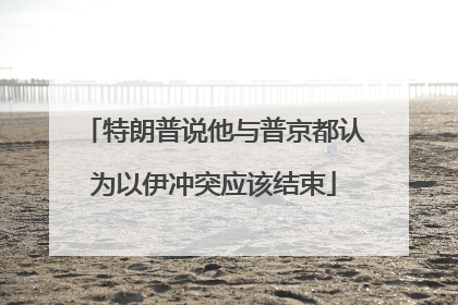 特朗普说他与普京都认为以伊冲突应该结束