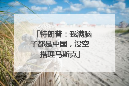 特朗普：我满脑子都是中国，没空搭理马斯克