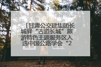 甘肃公交建集团长城驿“古道长城”旅游特色主题服务区入选中国公路学会“2025年度交通与旅游融合创新项目”