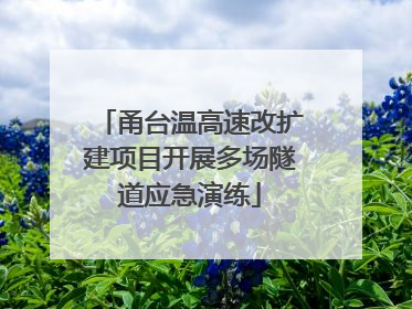 甬台温高速改扩建项目开展多场隧道应急演练