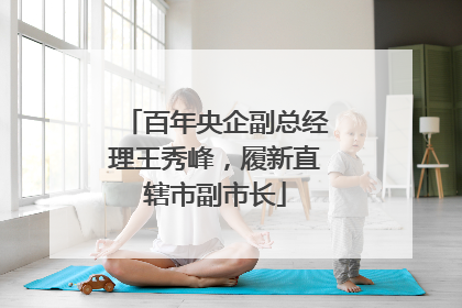 百年央企副总经理王秀峰，履新直辖市副市长