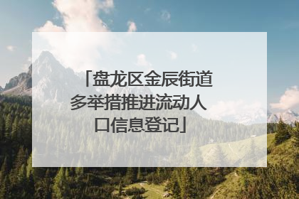 盘龙区金辰街道多举措推进流动人口信息登记