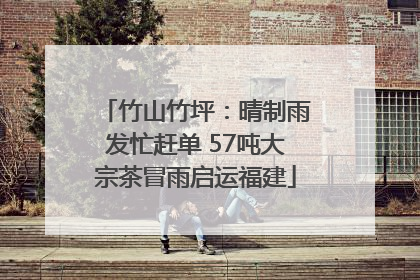 竹山竹坪：晴制雨发忙赶单 57吨大宗茶冒雨启运福建