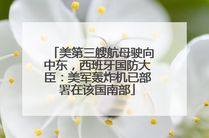 美第三艘航母驶向中东，西班牙国防大臣：美军轰炸机已部署在该国南部