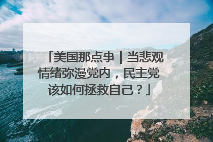 美国那点事｜当悲观情绪弥漫党内，民主党该如何拯救自己？