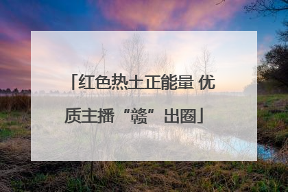 红色热土正能量 优质主播“赣”出圈