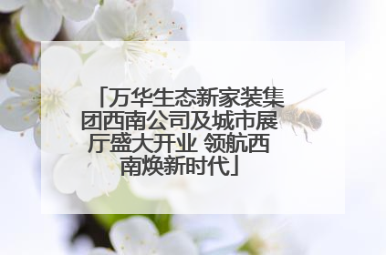 万华生态新家装集团西南公司及城市展厅盛大开业 领航西南焕新时代