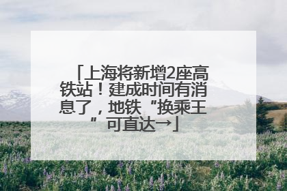 上海将新增2座高铁站！建成时间有消息了，地铁“换乘王”可直达→
