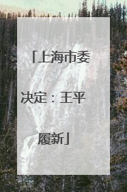 上海市委决定：王平履新