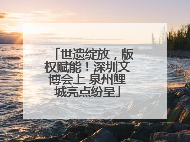 世遗绽放，版权赋能！深圳文博会上 泉州鲤城亮点纷呈