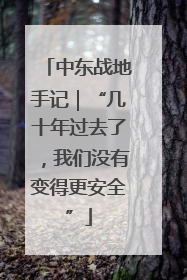 中东战地手记｜“几十年过去了，我们没有变得更安全”