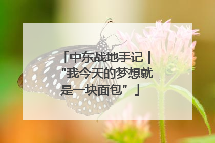 中东战地手记｜“我今天的梦想就是一块面包”
