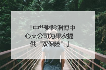 中华财险淄博中心支公司为果农提供“双保险”