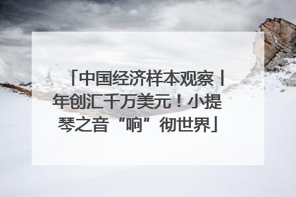 中国经济样本观察丨年创汇千万美元！小提琴之音“响”彻世界