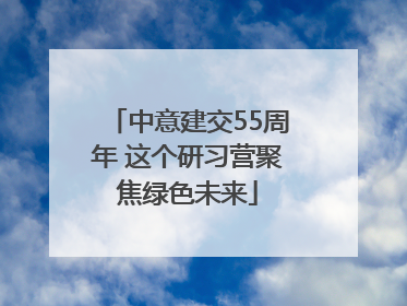 中意建交55周年 这个研习营聚焦绿色未来