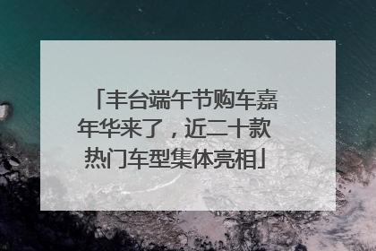 丰台端午节购车嘉年华来了，近二十款热门车型集体亮相
