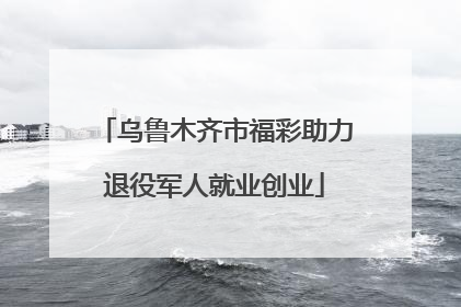 乌鲁木齐市福彩助力退役军人就业创业