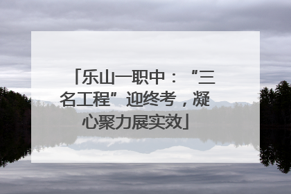 乐山一职中：“三名工程”迎终考，凝心聚力展实效