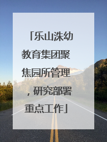 乐山洙幼教育集团聚焦园所管理，研究部署重点工作