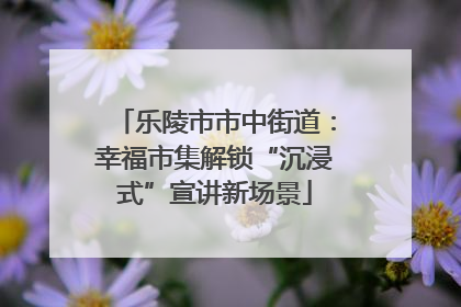 乐陵市市中街道：幸福市集解锁“沉浸式”宣讲新场景