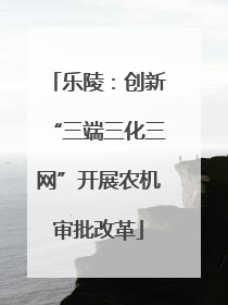 乐陵：创新“三端三化三网”开展农机审批改革