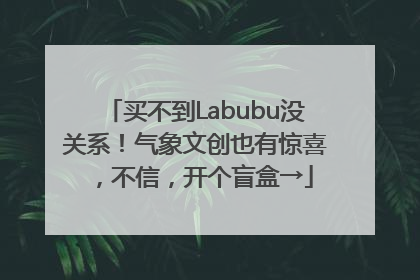 买不到Labubu没关系！气象文创也有惊喜，不信，开个盲盒→