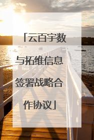 云百宇数与拓维信息签署战略合作协议