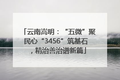 云南嵩明：“五微”聚民心“3456”筑基石，精治善治谱新篇