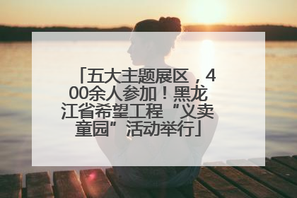 五大主题展区，400余人参加！黑龙江省希望工程“义卖童园”活动举行