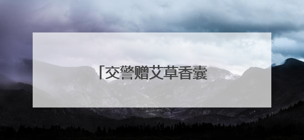 交警赠艾草香囊 传递平安祝福