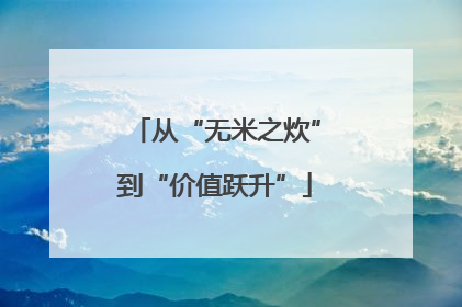 从“无米之炊”到“价值跃升”