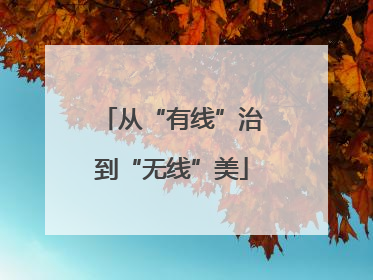 从“有线”治到“无线”美