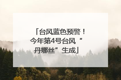 台风蓝色预警！今年第4号台风“丹娜丝”生成