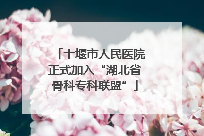 十堰市人民医院正式加入“湖北省骨科专科联盟”