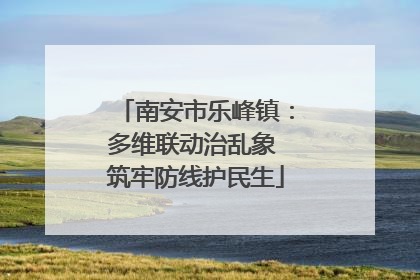 南安市乐峰镇：多维联动治乱象 筑牢防线护民生