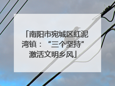 南阳市宛城区红泥湾镇：“三个坚持”激活文明乡风